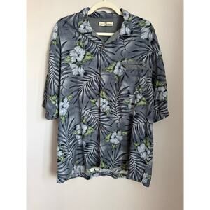 Tommy Bahama 100% Silk Hawaiian Floral Cabana Camp Shirt Men’s Large Resort